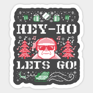 Hey-Ho Lets Go Santa! Sticker